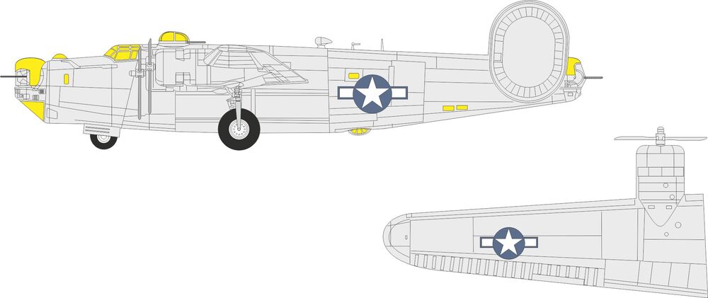 B-24J US national insignia   HASEGAWA