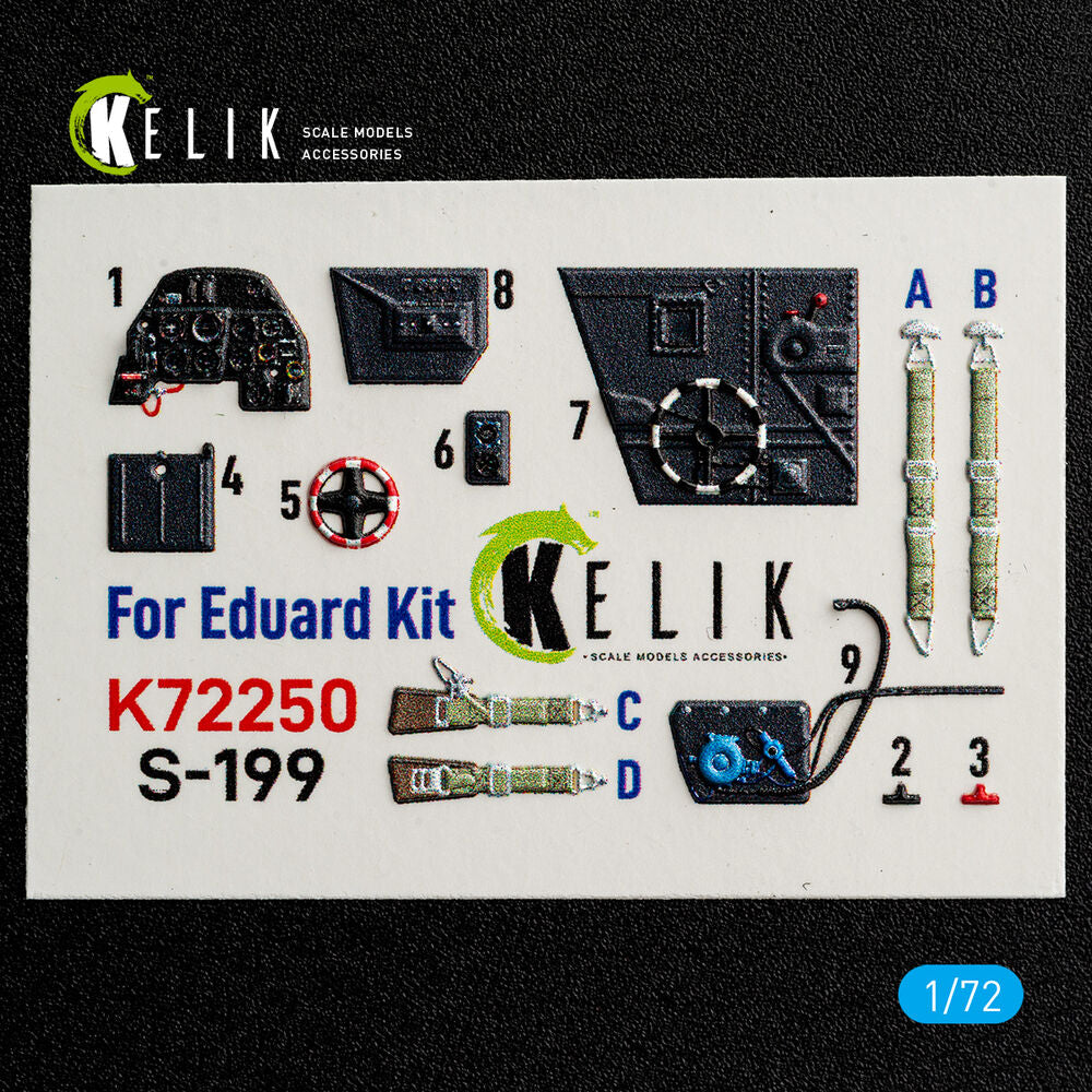S-199 - interior 3D decals for Eduard