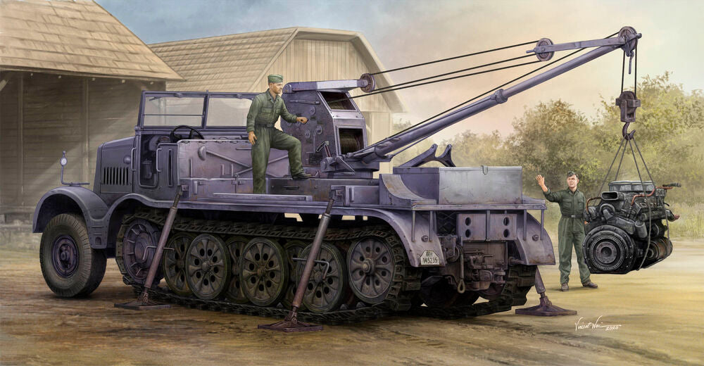 Schwerer Zugkraftwagen 18 t with 6 t Billstein-Crane, Sd.Kfz.9/1