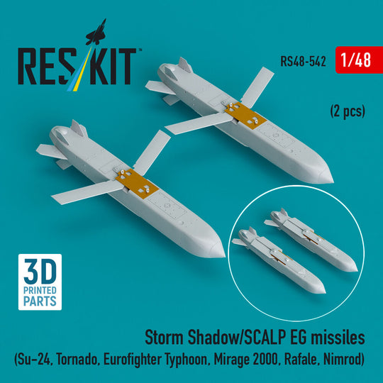 Storm Shadow/SCALP EG missiles (2 pcs) (Su-24, Tornado, Eurofighter Typhoon, Mirage 2000, Rafale, Nimrod) (3D Printed)