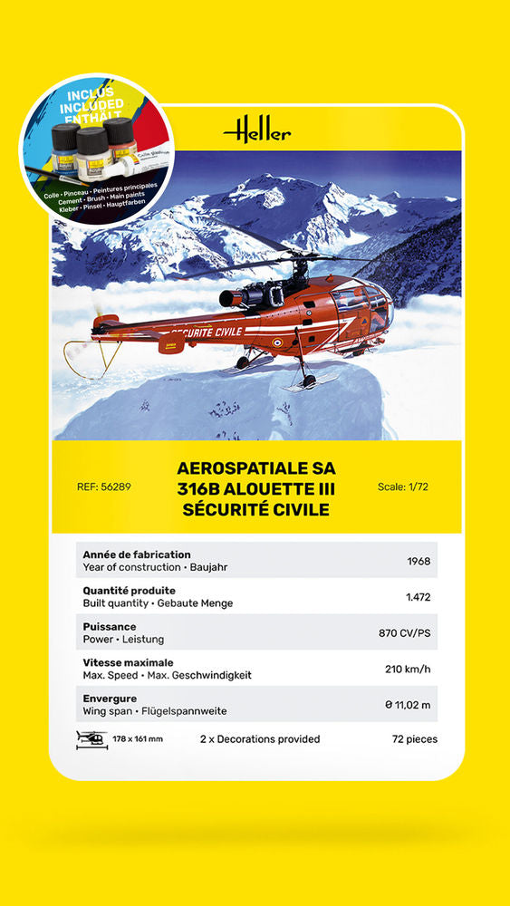 STARTER KIT Alouette III Sécurité Civile