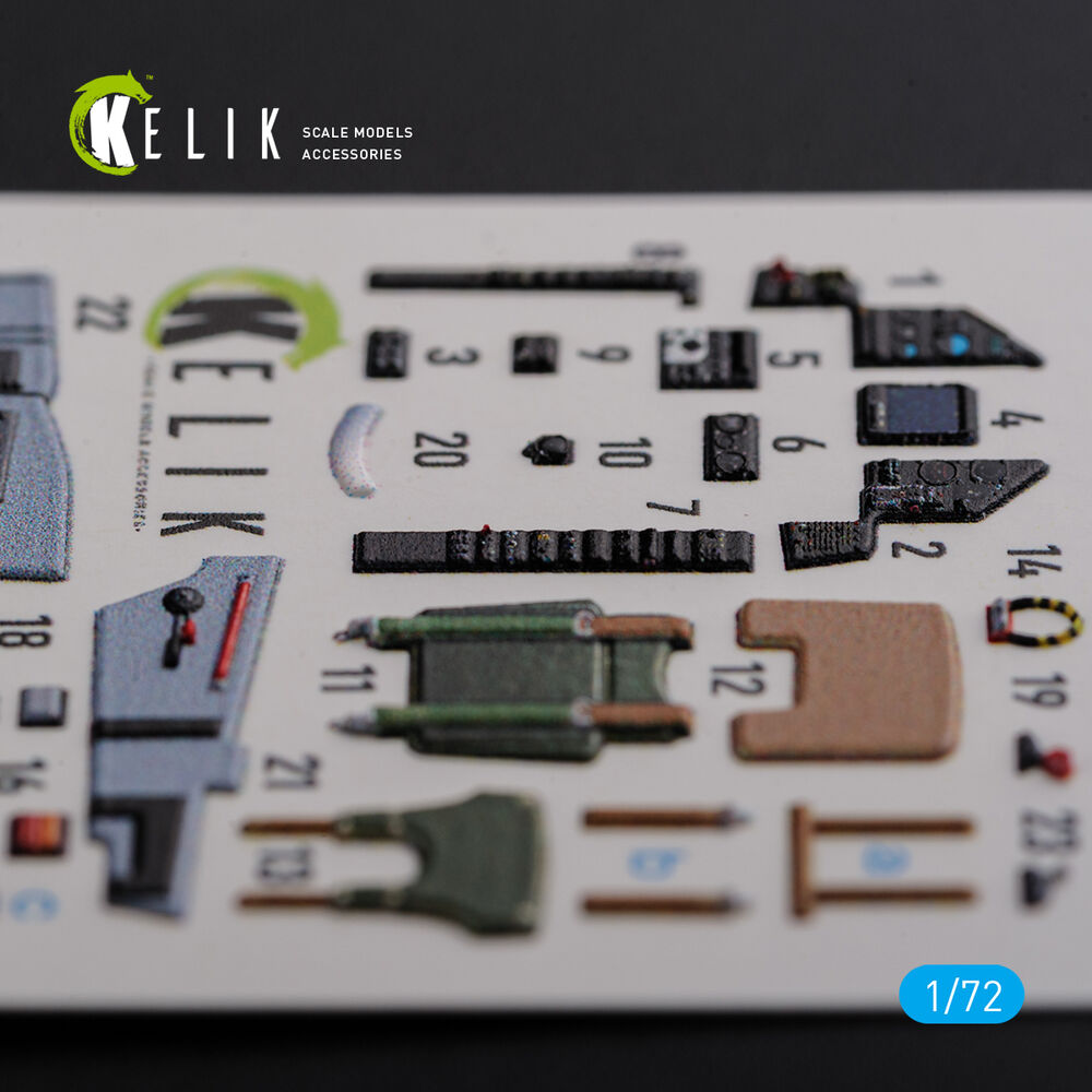Mirage 2000C interior 3D decals forModelSvit kit