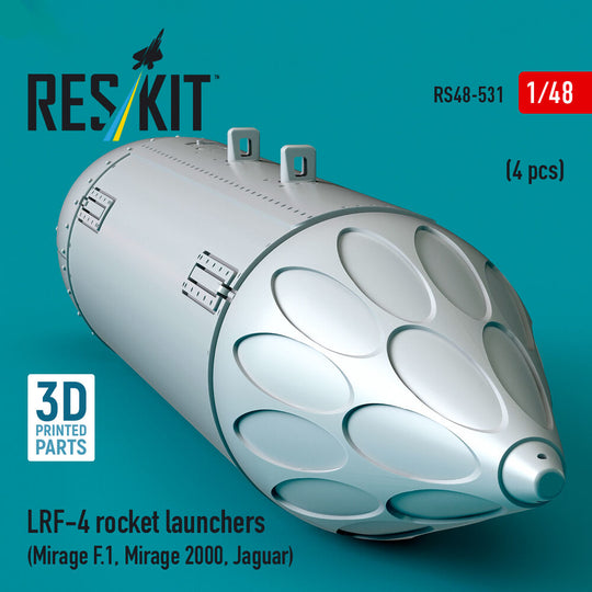 LRF-4 rocket launchers (4 pcs) (Mirage F.1, Mirage 2000, Jaguar) (3D Printed)