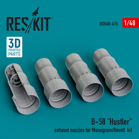B-58 Hustler exhaust nozzles for Monogram/Revell kit (3D Printed)