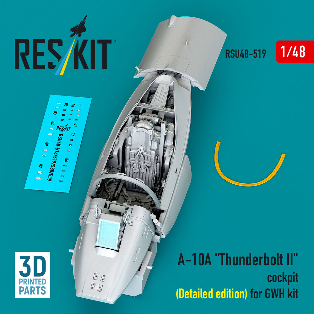 A-10A Thunderbolt II cockpit (Detailed edition) for GWH kit (3D Printed)