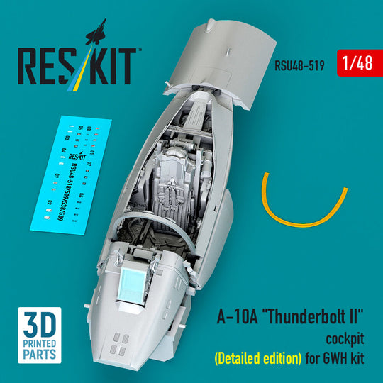 A-10A Thunderbolt II cockpit (Detailed edition) for GWH kit (3D Printed)
