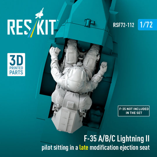 F-35A/B/C Lightning II pilot sitting in a late modification ejection seat (3D Printed)