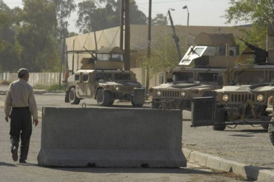 Modern concrete road barriers
