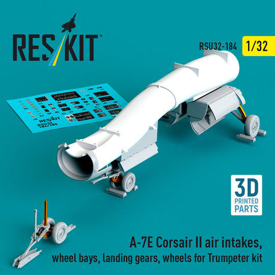 A-7E Corsair II air intakes, wheel bays, landing gears, wheels for Trumpeter kit (3D Printed)