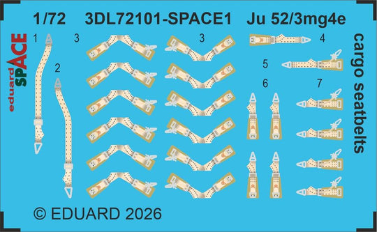 Ju 52/3mg4e cargo seatbelts SPACE for Airfix