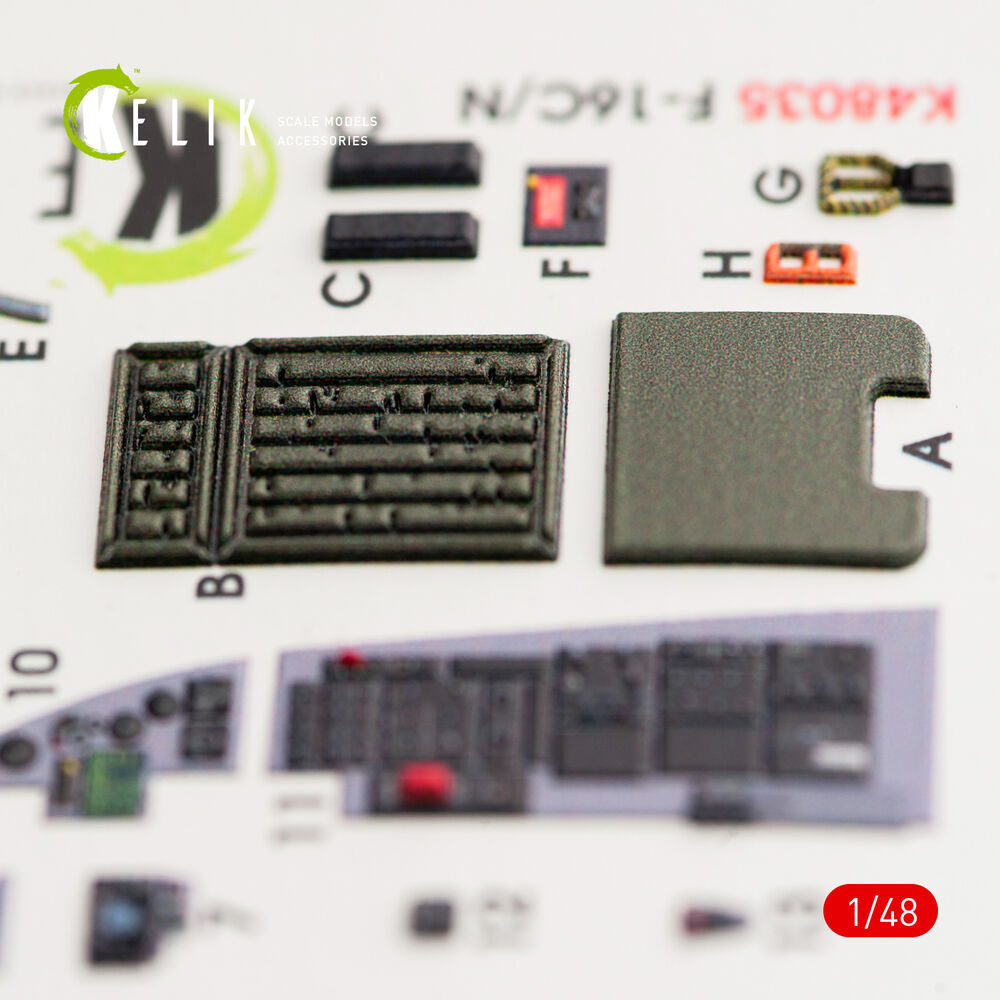 F-16C\N Fighting Falcon interior 3D decals for Tamiya kit