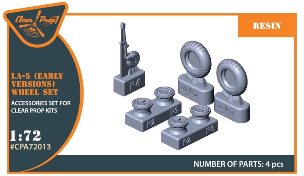 La-5 (early version) wheel set for CP kit CP72014
