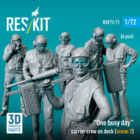 One busy day carrier crew on deck (scene 2) (6 pcs) (3D Printed)