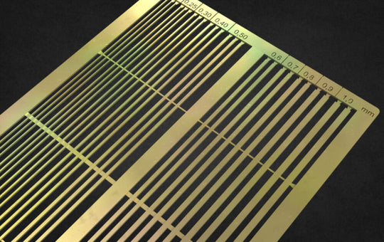 PE Brass Strips A: 0,2 - 1 mm (0,10mm thickness)
