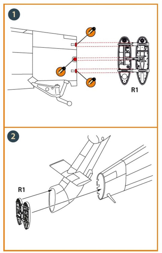 Wessex HC.2 Tail hinge for Airfix kit
