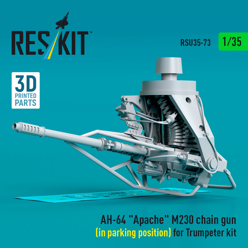 AH-64 Apache M230 chain gun (in parking position) for Trumpeter kit (3D Printed)