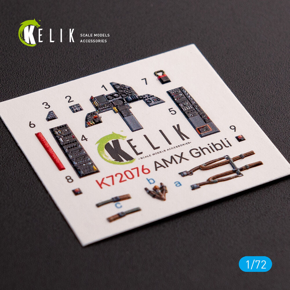 Amx Ghibli interior 3D decals for Italeri kit