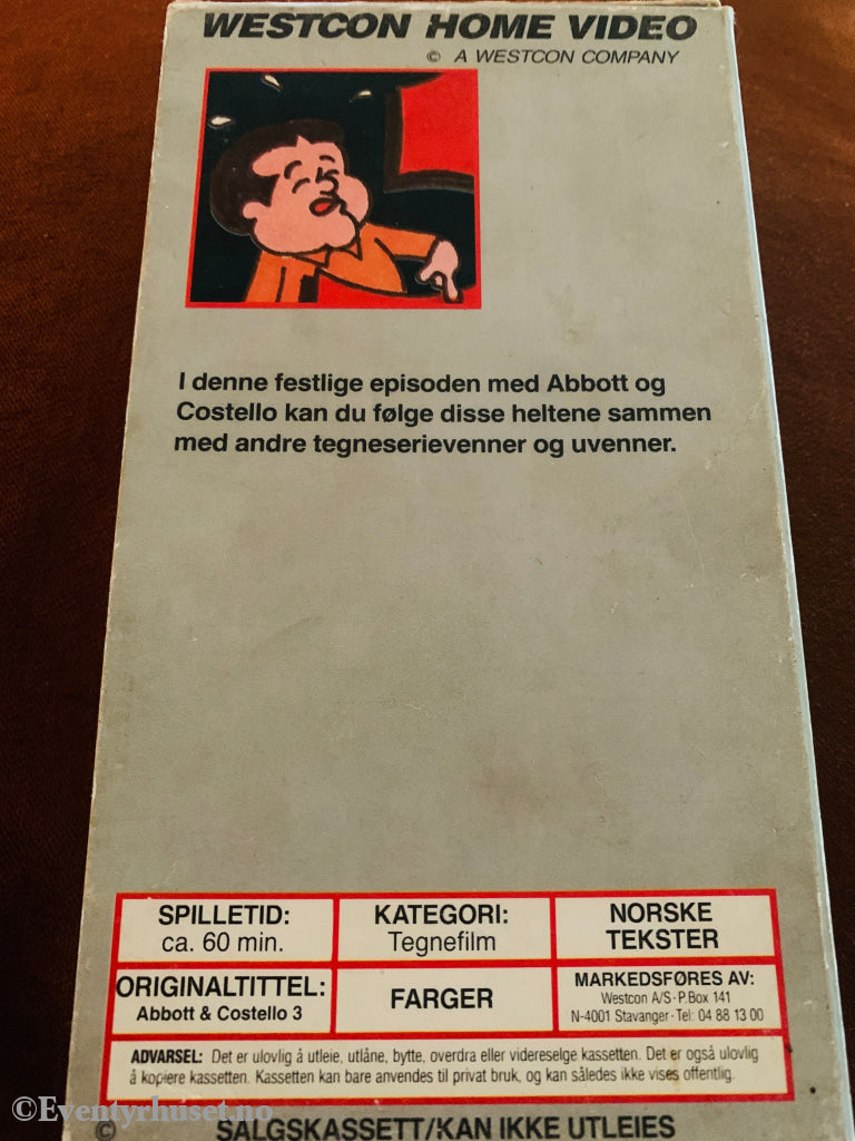 Abbott & Costello 3. 1982. VHS. Slipcase.