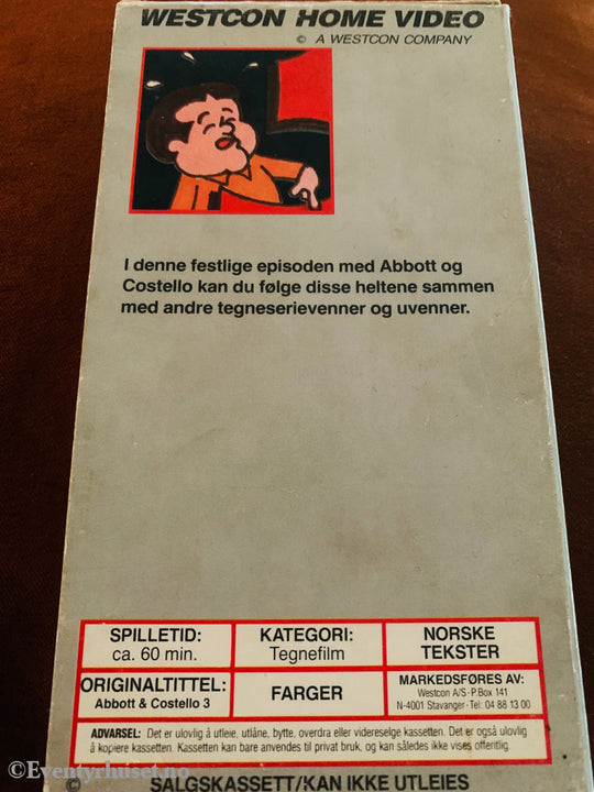 Abbott & Costello 3. 1982. VHS. Slipcase.