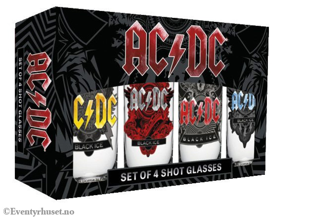 AC/DC Shotglass 4-Pack Black Ice Home & Gifts