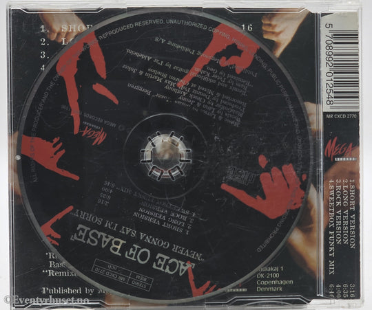 Ace of Base. 2000. Never Gonna Say I’m Sorry. CD singel