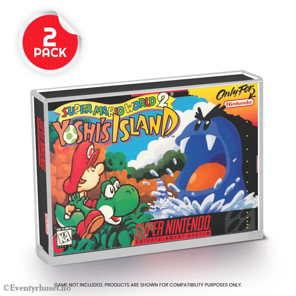 Acrylic Case 2-Pack for SNES/N64 Storage & Protection