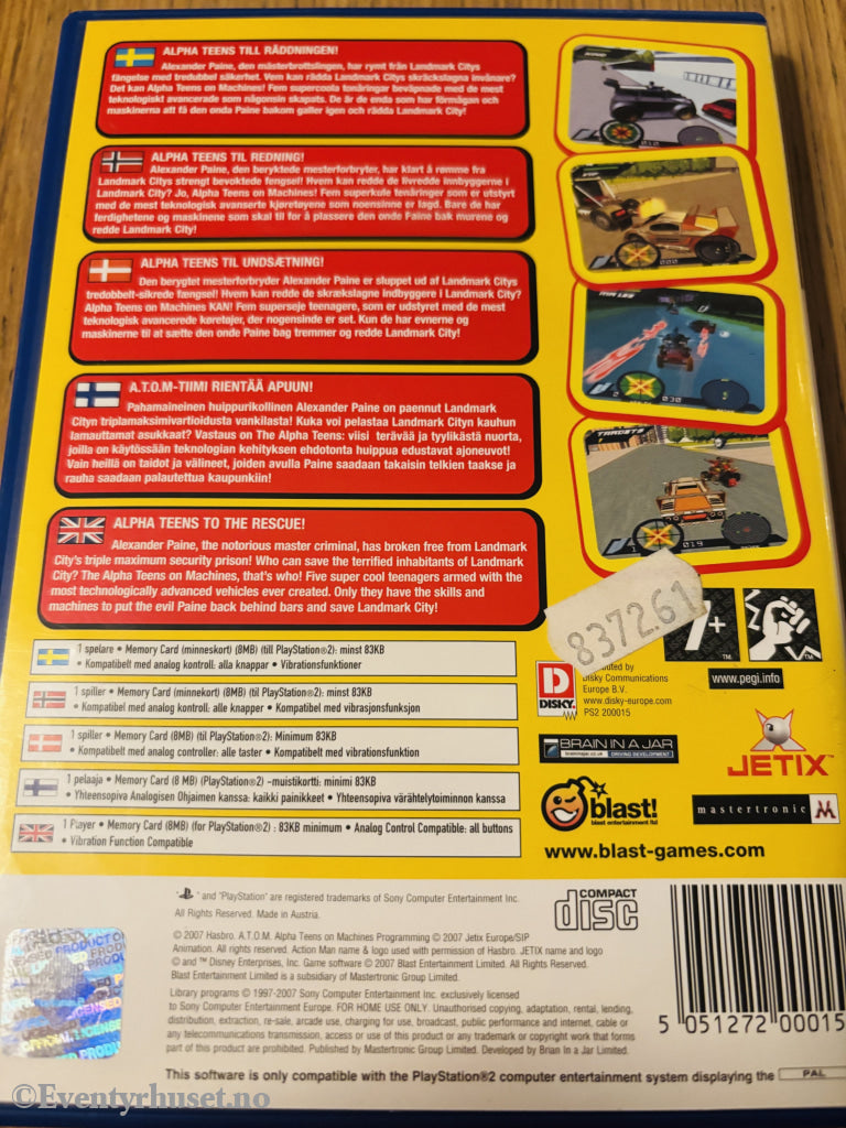 Action Man A.T.O.M.: Alpha Teens on Machines. PS2-spill