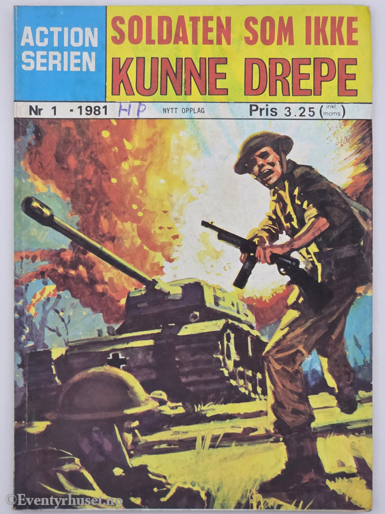 Actionserien. 1981. Nr. 1 – Soldaten som ikke kunne drepe. Hefte.