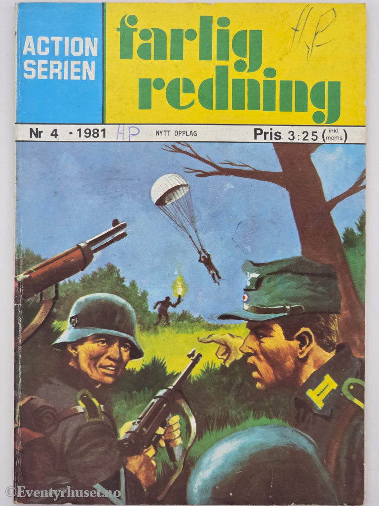 Actionserien. 1981. Nr. 4 – Farlig redning. Hefte.