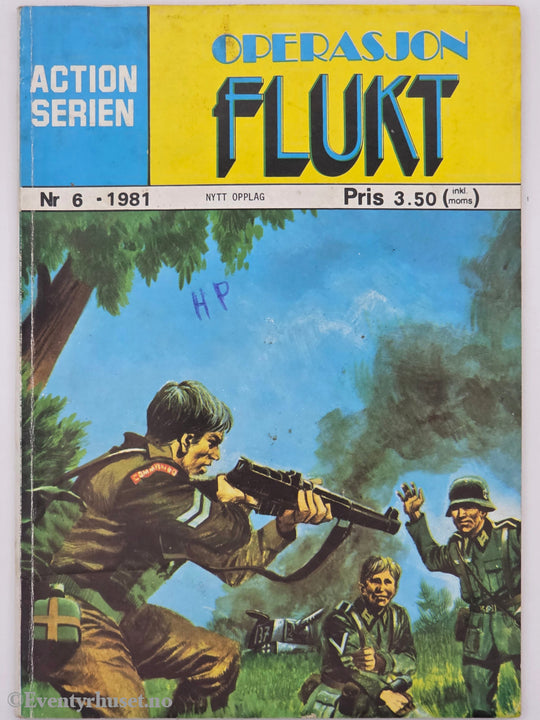 Actionserien. 1981. Nr. 6 – Operasjon flukt. Hefte.
