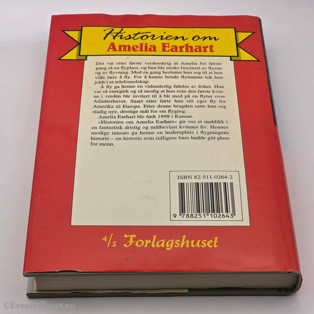 Adele de Leeuw. 1988. Historien om Amelia Earhart. Bok.