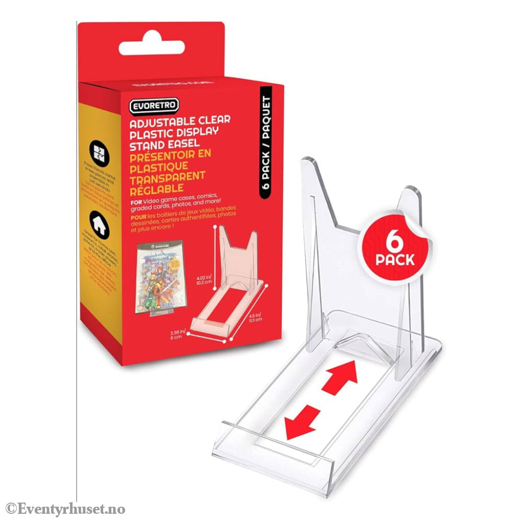 Adjustable Easel Stand 6-Pack Compatible with Video Game Cases Storage & Protection