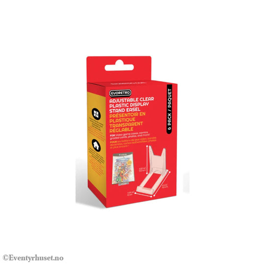 Adjustable Easel Stand 6-Pack Compatible with Video Game Cases Storage & Protection