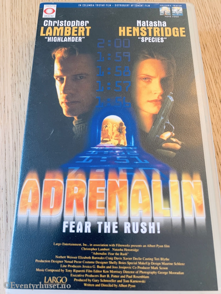 Adrenalin. 1995. Vhs. Vhs