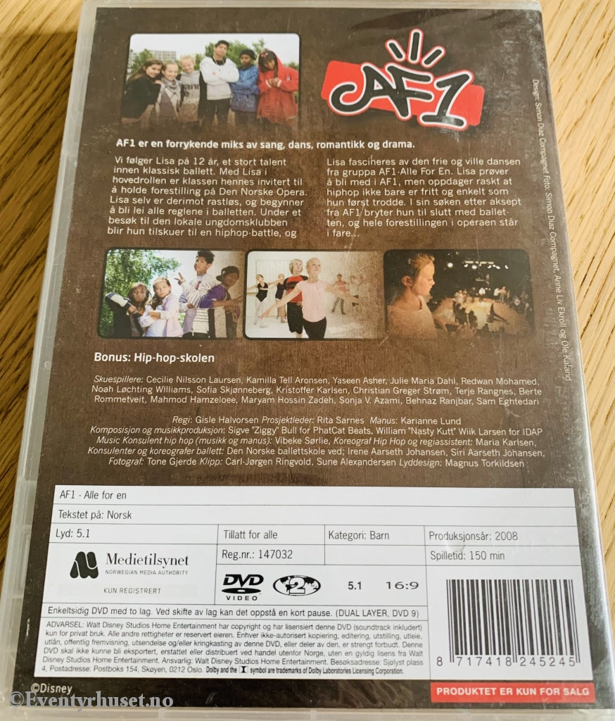 Af1 - Alle For En (Nrk). 2008. Dvd Ny I Plast!