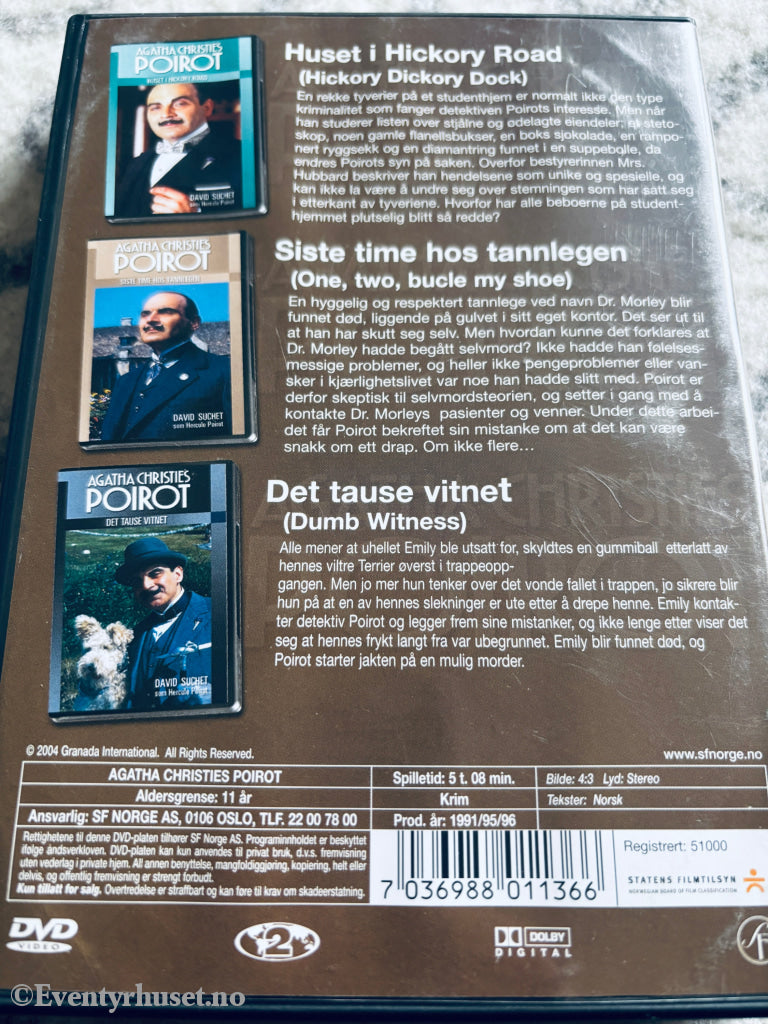 Agatha Christie's Poirot 3-disc versjon (Bronse). DVD samleboks.