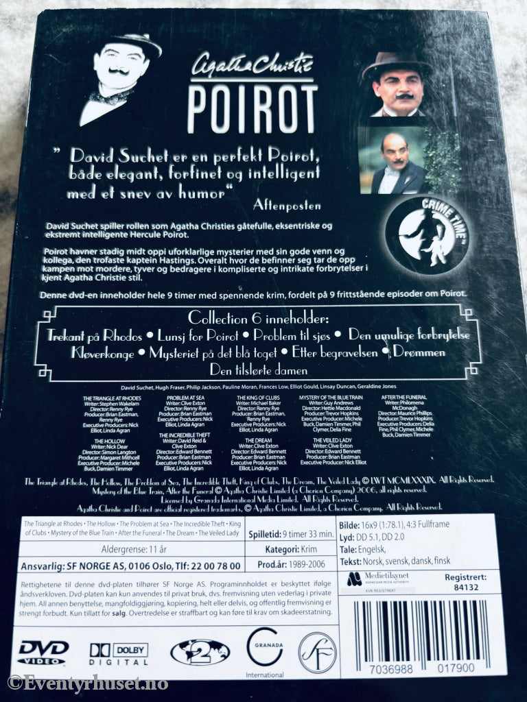 Agatha Christie's Poirot Collection 6. DVD samleboks.