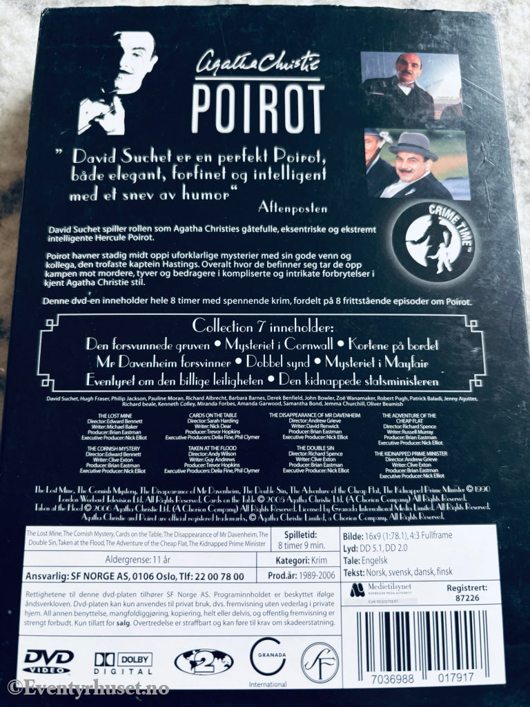 Agatha Christie's Poirot Collection 7. DVD samleboks.