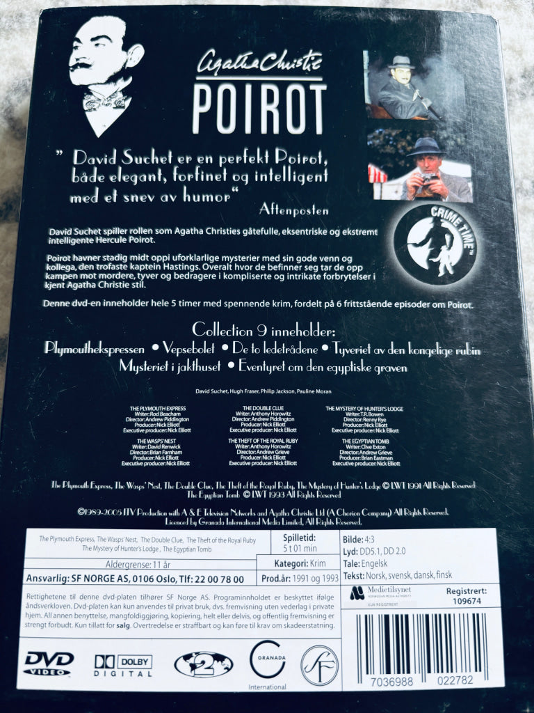 Agatha Christie's Poirot Collection 9. DVD samleboks.