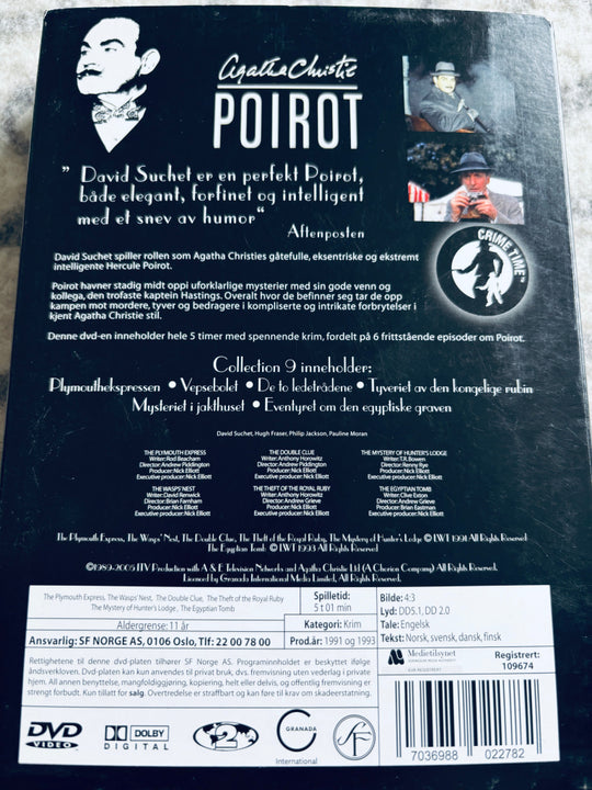 Agatha Christie's Poirot Collection 9. DVD samleboks.