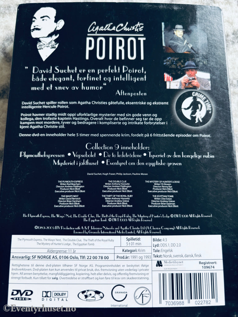 Agatha Christie's Poirot Collection 9. DVD samleboks.