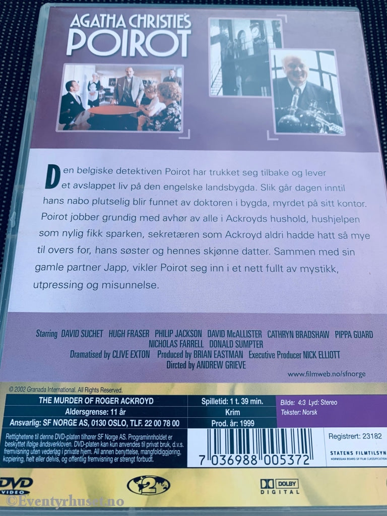 Agatha Christies Poirot. Doktoren Mister En Pasient. Dvd. Dvd