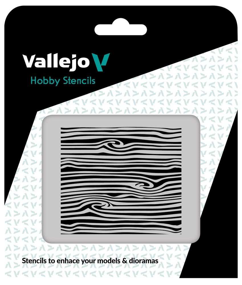 Vallejo Stencils: Wood Texture nº 2 125 x 125 mm