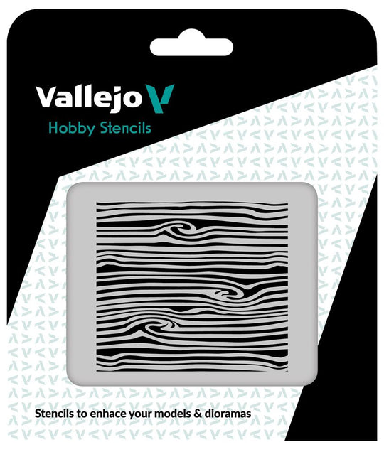 Vallejo Stencils: Wood Texture nº 2 125 x 125 mm
