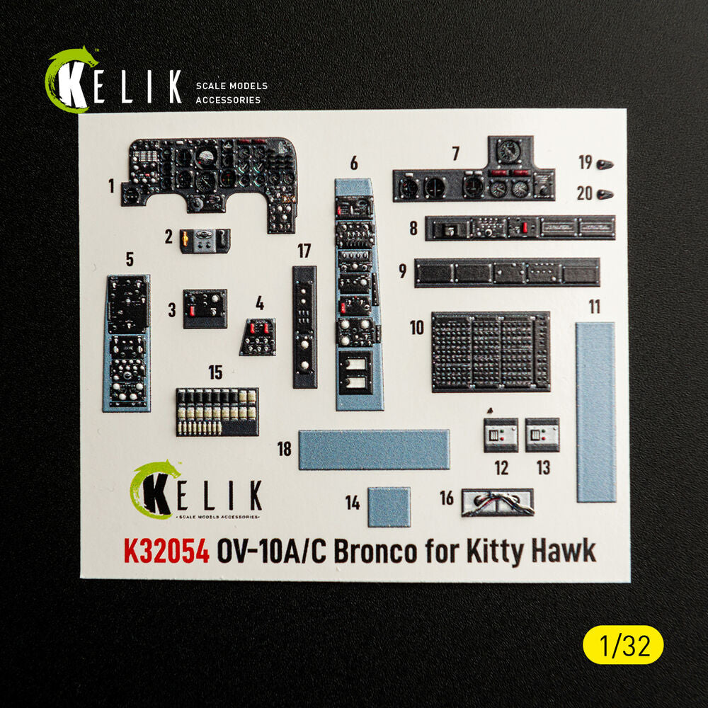 OV-10A/C Bronco - interior 3D decals for Kitty Hawk/Zimi models kit