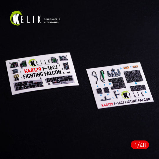 F-16CJ - interior 3D decals for Hasegawa kit