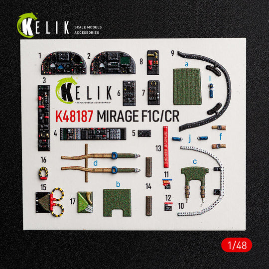 Mirage F1C/CR - interior 3D decals for Italeri