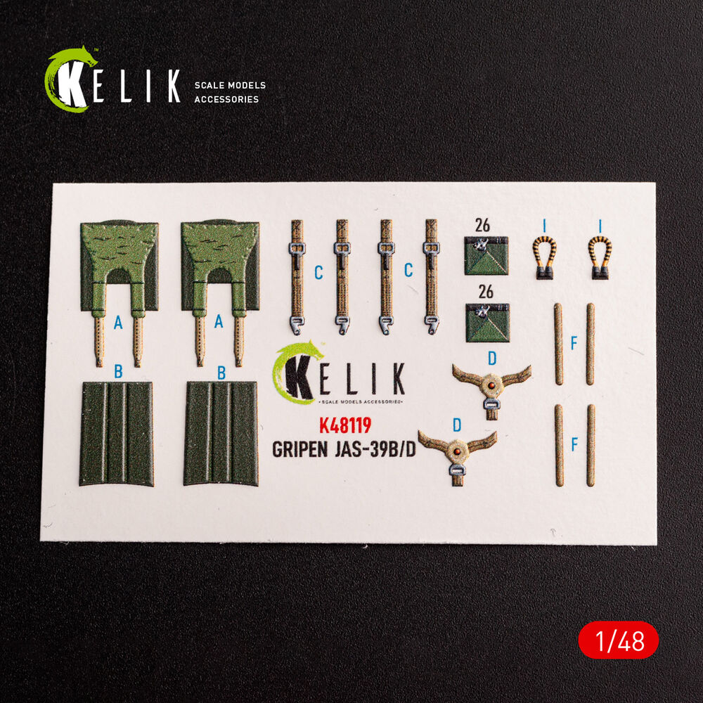 Jas-39 B/D - interior 3D decals for Zimi Model/KittyHawk kit kit