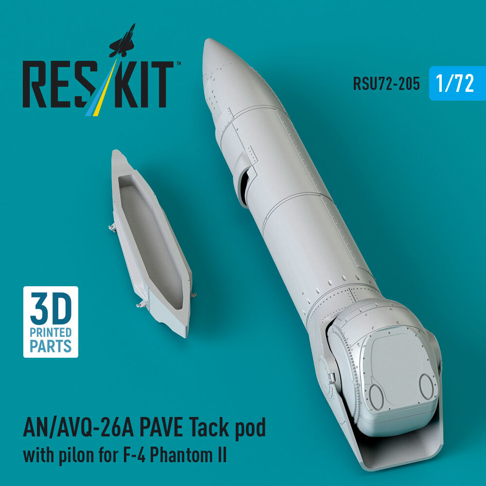 AN/AVQ-26A PAVE Tack pod with pylon for F-4 Phantom II (3D Printed)