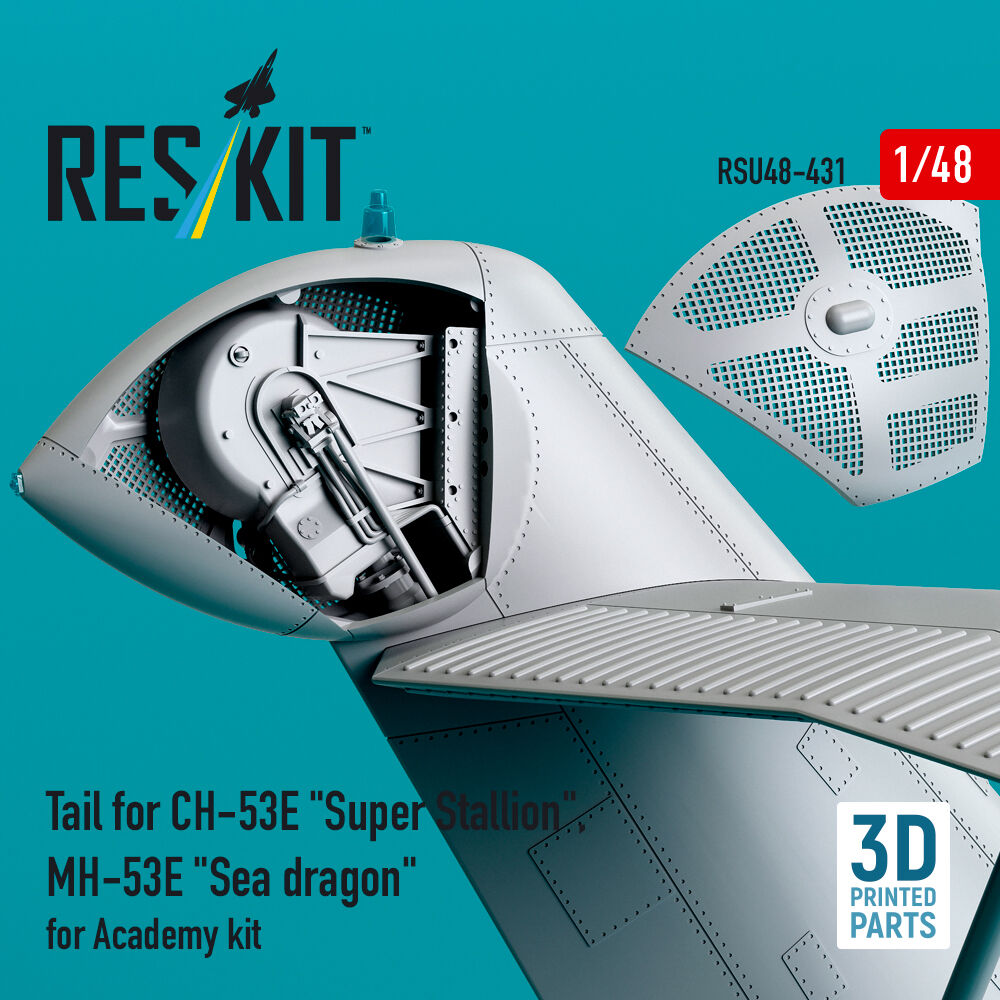 Tail for CH-53E Super Stallion, MH-53E Sea dragon for Academy kit (3D printed)